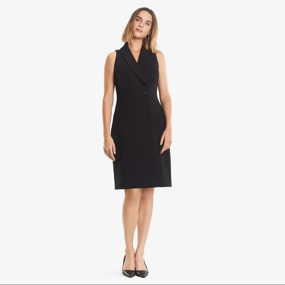 MM LaFleur The Dana Tuxedo Sleeveless Black Dress